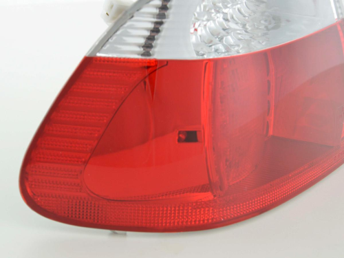 Feux arrières led pour BMW Série 3 Coupe (type E46) année 99-02, transparent/rouge