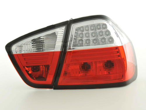 Paire de Feux arrières pour BMW Série 3 Limo (type E90) année 05-08, transparent/rouge