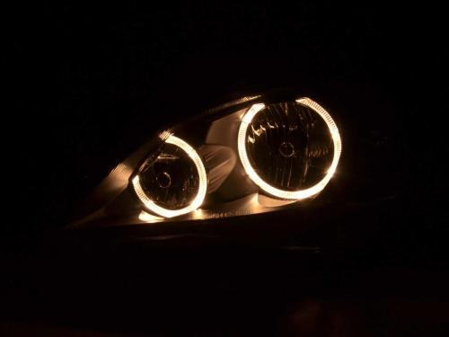 Paire de phares Angel Eyes pour Opel Corsa (type C) noir