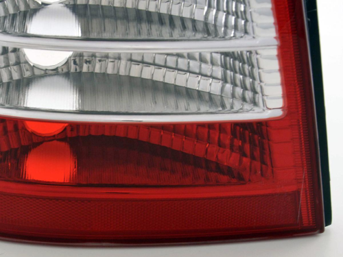 Paire de feux arrières pour Opel Astra G 3/5-portes, rouge/transparent
