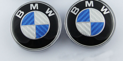 Centre de roues Carbone BMW BLEU BLANC diam 68mm