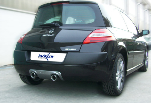 Silencieux arrière TUBE inoxcar diam 2 x 80mm pour Renault MEGANE 2.0 DCi