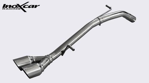 rear silencer Tube Inoxcar with output 2 x diam. RACING 80 for 208 GTI