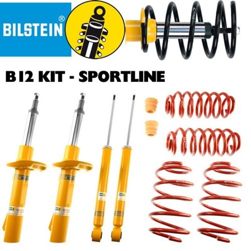 Kit suspensions Bilstein B12 tarage ferme avec ressorts courts Eibach Sportline Peugeot 206