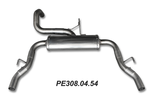 Silencieux arrière avec “sortie” diam. 54 droit+gauche Peugeot 308 GTI 1.6 (270ch) 2015-