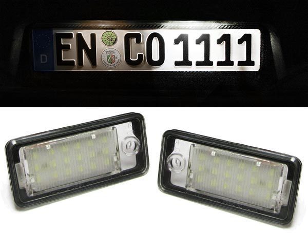 LED Kennzeichen Beleuchtung mit 3 LED CAN BUS für Audi A3/S3 8P Bj 04-09
