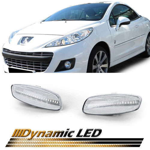 LED dynamic mirror turn signals are clear for Peugeot 207 308 Citroen C3 C4 C5 DS3 DS4