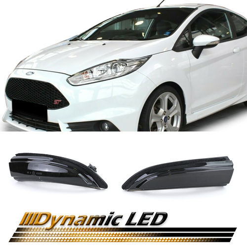 Clignotant LED Dynamique Fumée Noire pour Ford Fiesta MK7