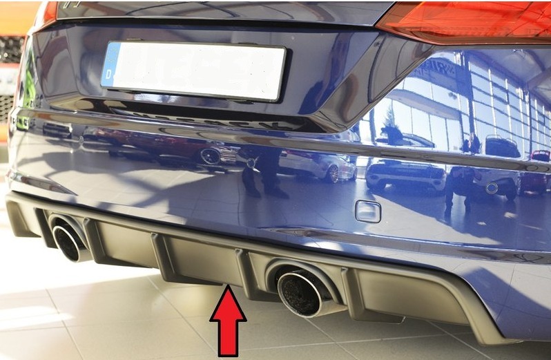 fins For Audi TT RS 8J 09-14 Details about  / Performance Rear Bumper diffuser addon with ribs