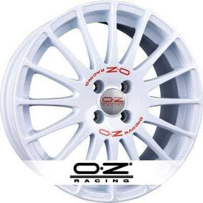 OZ Superturismo WRC 17x7" 4x108 ET25, Blanc, Lettres Rouges