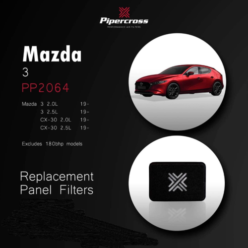 Filtre à air sport Pipercross pour Mazda 3, CX-30 2.0 2.5 2019